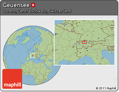 Savanna Style Location Map of Geuensee