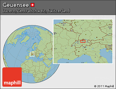 Savanna Style Location Map of Geuensee