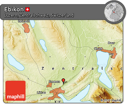Physical Map of Ebikon