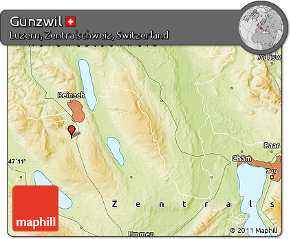 Physical Map of Gunzwil