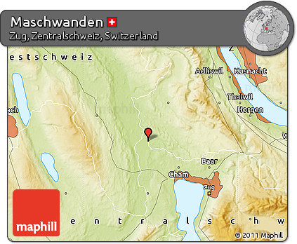 Physical Map of Maschwanden