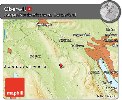 Physical Map of Oberwil