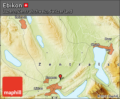 Physical Map of Ebikon