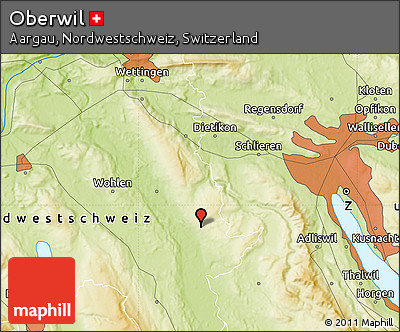 Physical Map of Oberwil