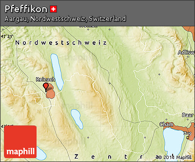 Physical Map of Pfeffikon