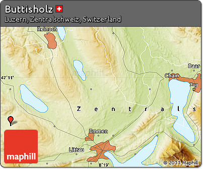 Physical Map of Buttisholz