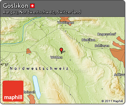 Physical Map of Göslikon