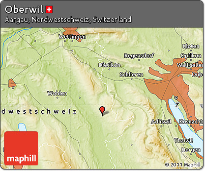 Physical Map of Oberwil