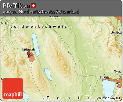 Physical Map of Pfeffikon