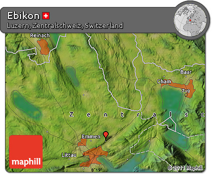 Satellite Map of Ebikon