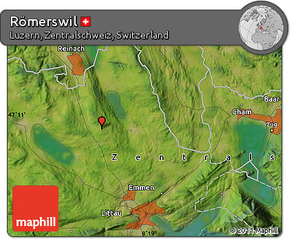 Satellite Map of Römerswil