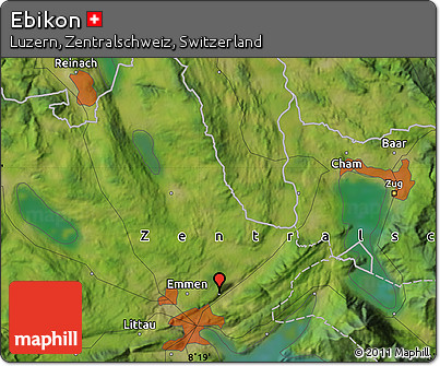 Satellite Map of Ebikon