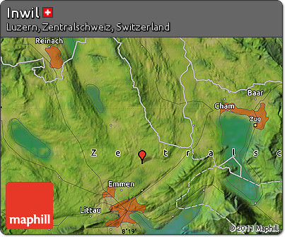 Satellite Map of Inwil