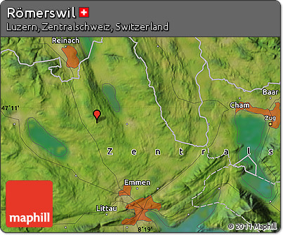 Satellite Map of Römerswil