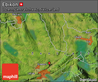 Satellite Map of Ebikon