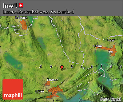 Satellite Map of Inwil