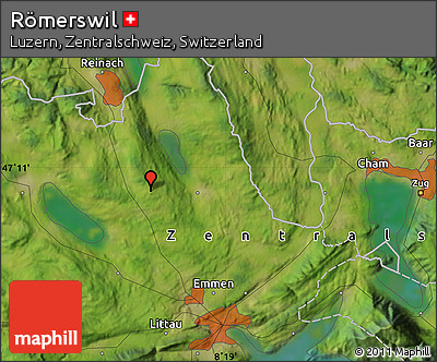 Satellite Map of Römerswil