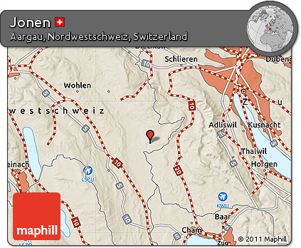 Shaded Relief Map of Jonen