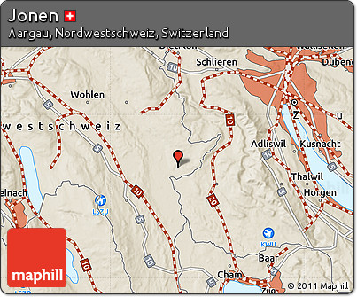 Shaded Relief Map of Jonen
