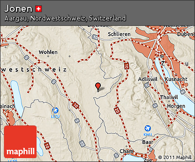 Shaded Relief Map of Jonen