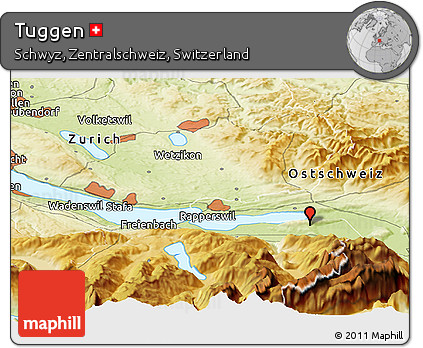 Physical Panoramic Map of Tuggen