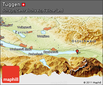 Physical Panoramic Map of Tuggen