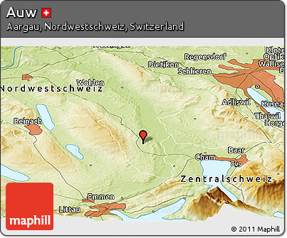 Physical Panoramic Map of Auw