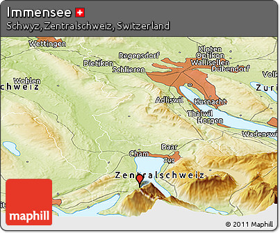 Physical Panoramic Map of Immensee