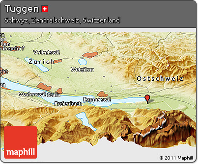 Physical Panoramic Map of Tuggen