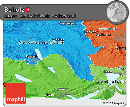 Political Panoramic Map of Buholz