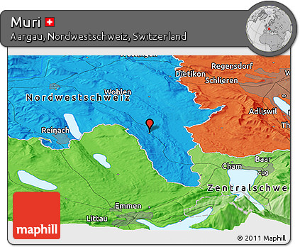 Political Panoramic Map of Muri