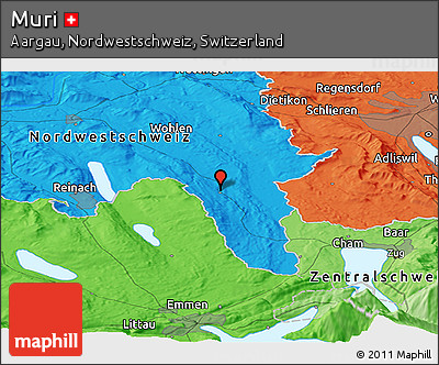 Political Panoramic Map of Muri