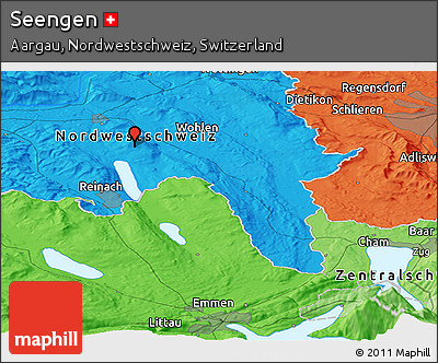 Political Panoramic Map of Seengen