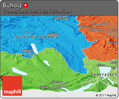 Political Panoramic Map of Buholz