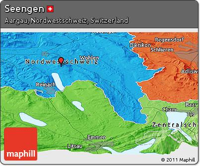 Political Panoramic Map of Seengen