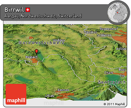 Satellite Panoramic Map of Birrwil