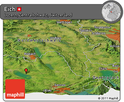 Satellite Panoramic Map of Eich