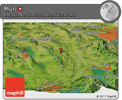 Satellite Panoramic Map of Muri
