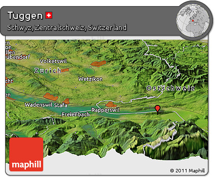 Satellite Panoramic Map of Tuggen