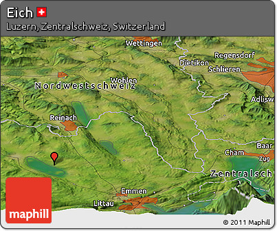 Satellite Panoramic Map of Eich