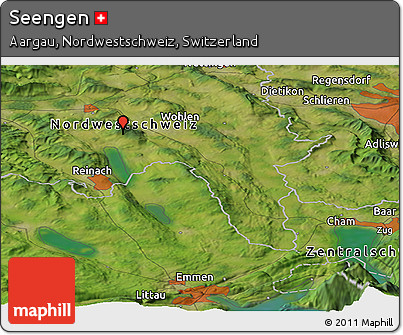 Satellite Panoramic Map of Seengen