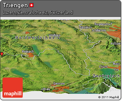 Satellite Panoramic Map of Triengen