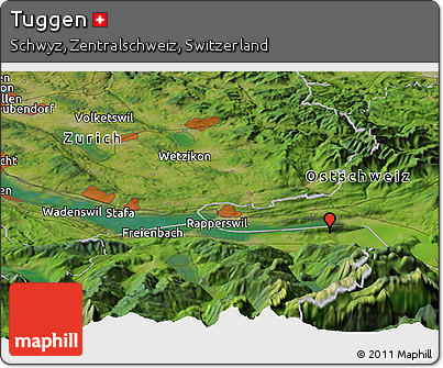 Satellite Panoramic Map of Tuggen