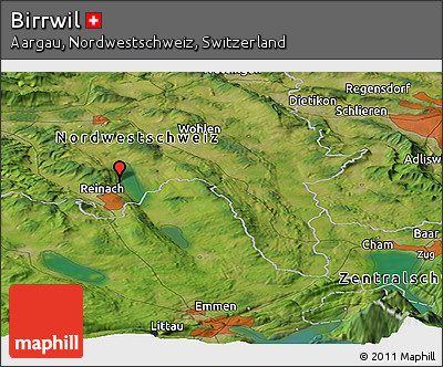 Satellite Panoramic Map of Birrwil