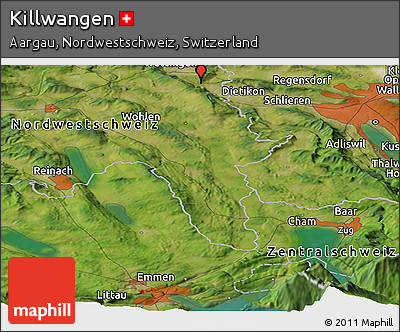 Satellite Panoramic Map of Killwangen