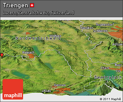 Satellite Panoramic Map of Triengen