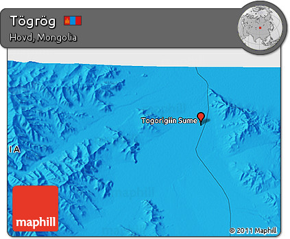 Political 3D Map of Tögrög