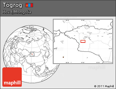 Blank Location Map of Tögrög
