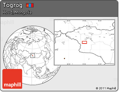 Blank Location Map of Tögrög