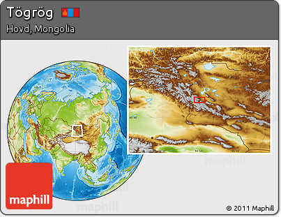 Physical Location Map of Tögrög